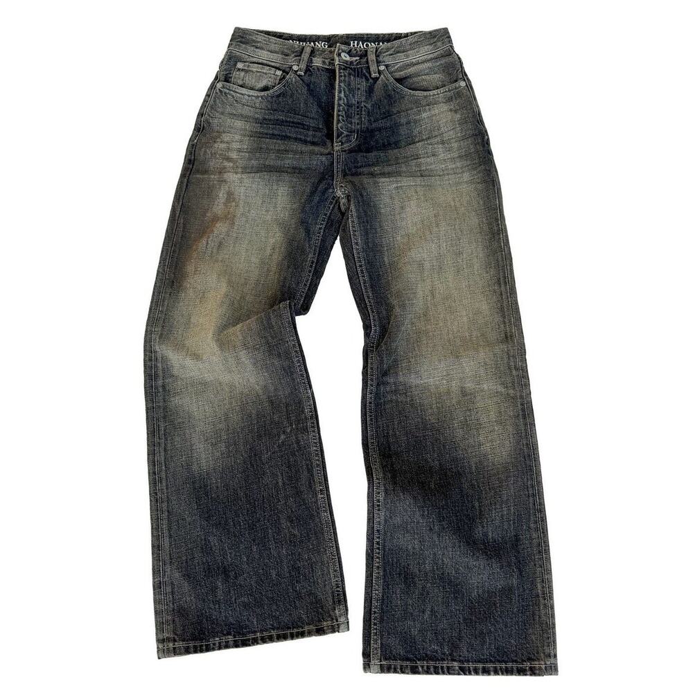 Vintage Japanese Archive Faded Gray Bootcut Denim Jeans Black size 30